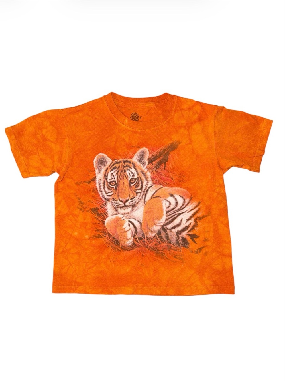 The Mountain Orange Tiger Cub Short Sleeve Tee - Kids